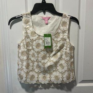 NWT Lilly Pulitzer Embroidered Crop Top